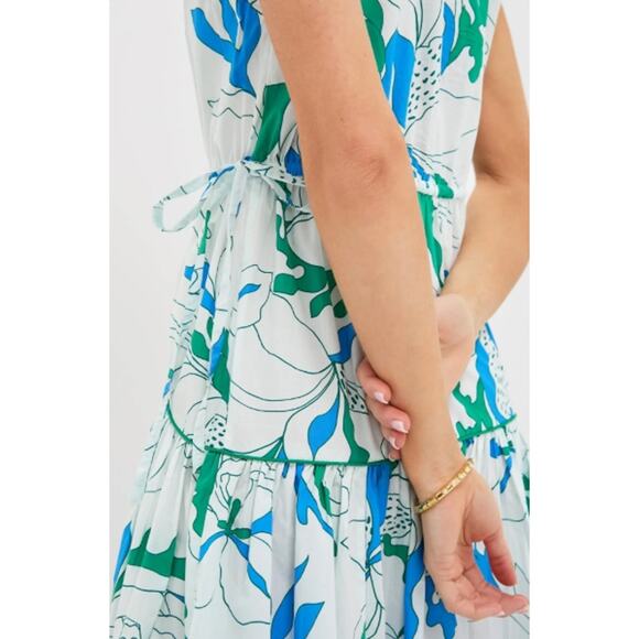 OLIPHANT Orchid Green Sleeveless Piped Maxi Dress Size M NWT Retail $348 - Picture 5 of 6